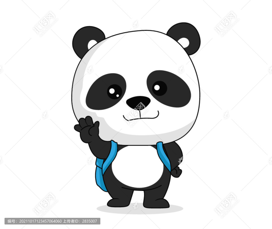 原創(chuàng)手繪卡通熊貓動物插畫圖片