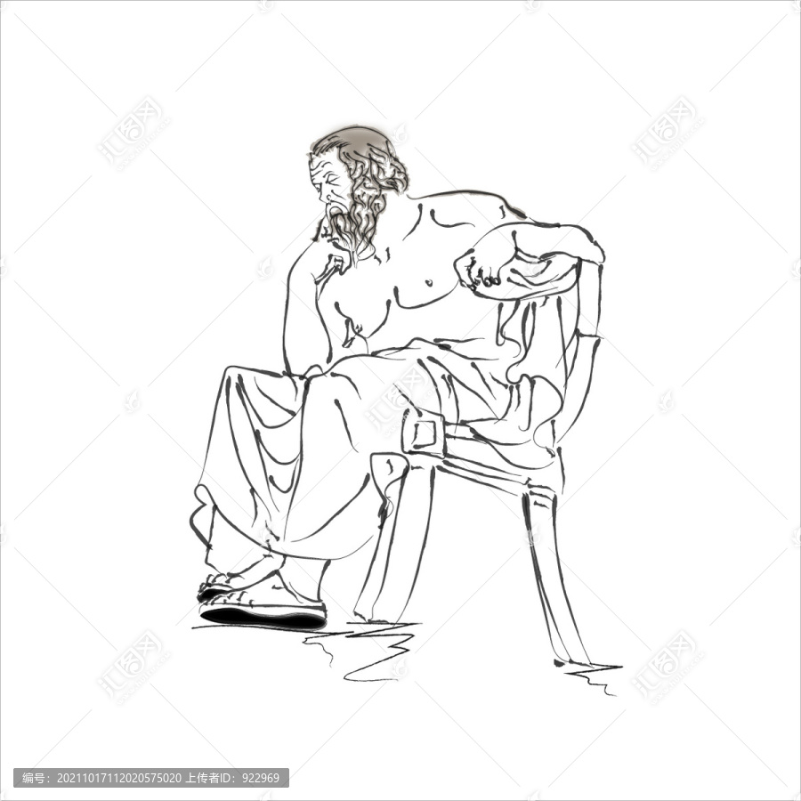 蘇格拉底素描線描