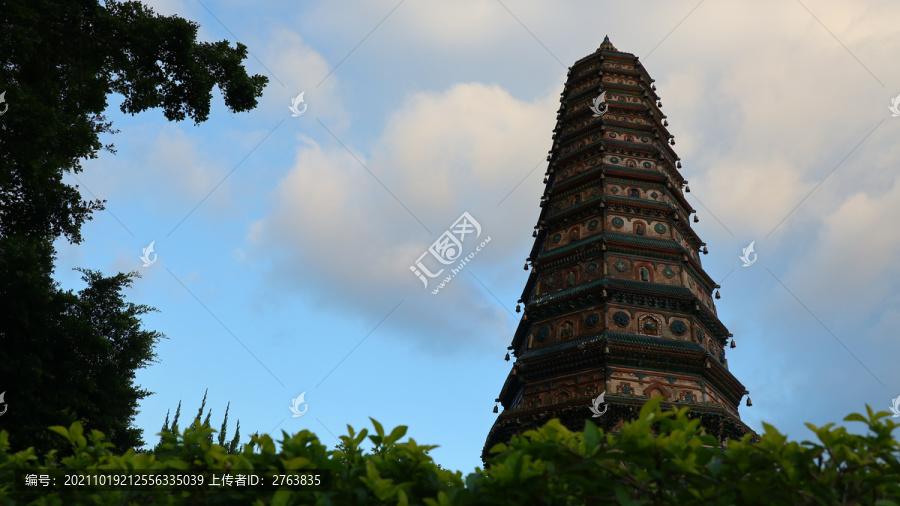 山西洪洞广胜寺飞虹塔景点模型