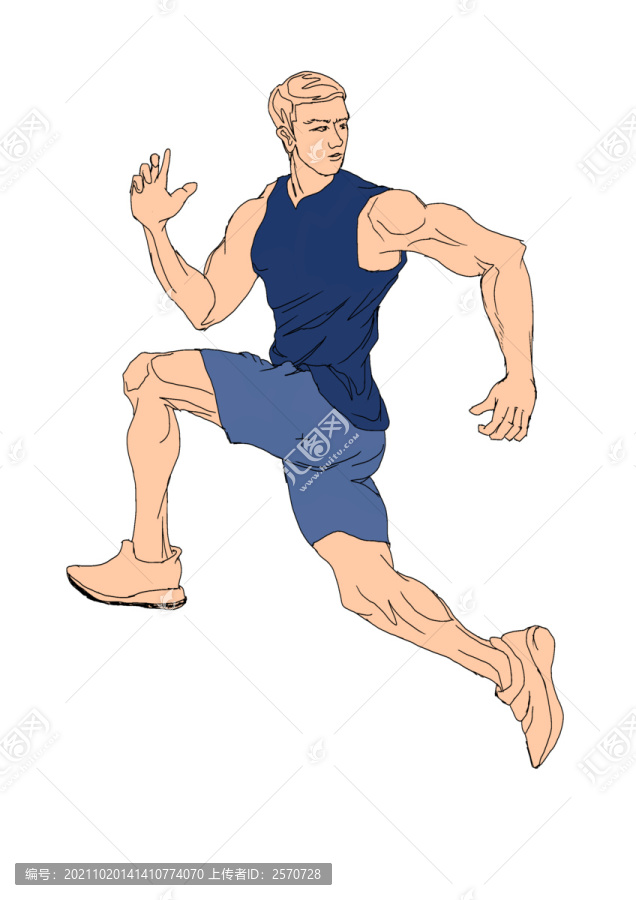 個(gè)人原創(chuàng)插畫運(yùn)動(dòng)員