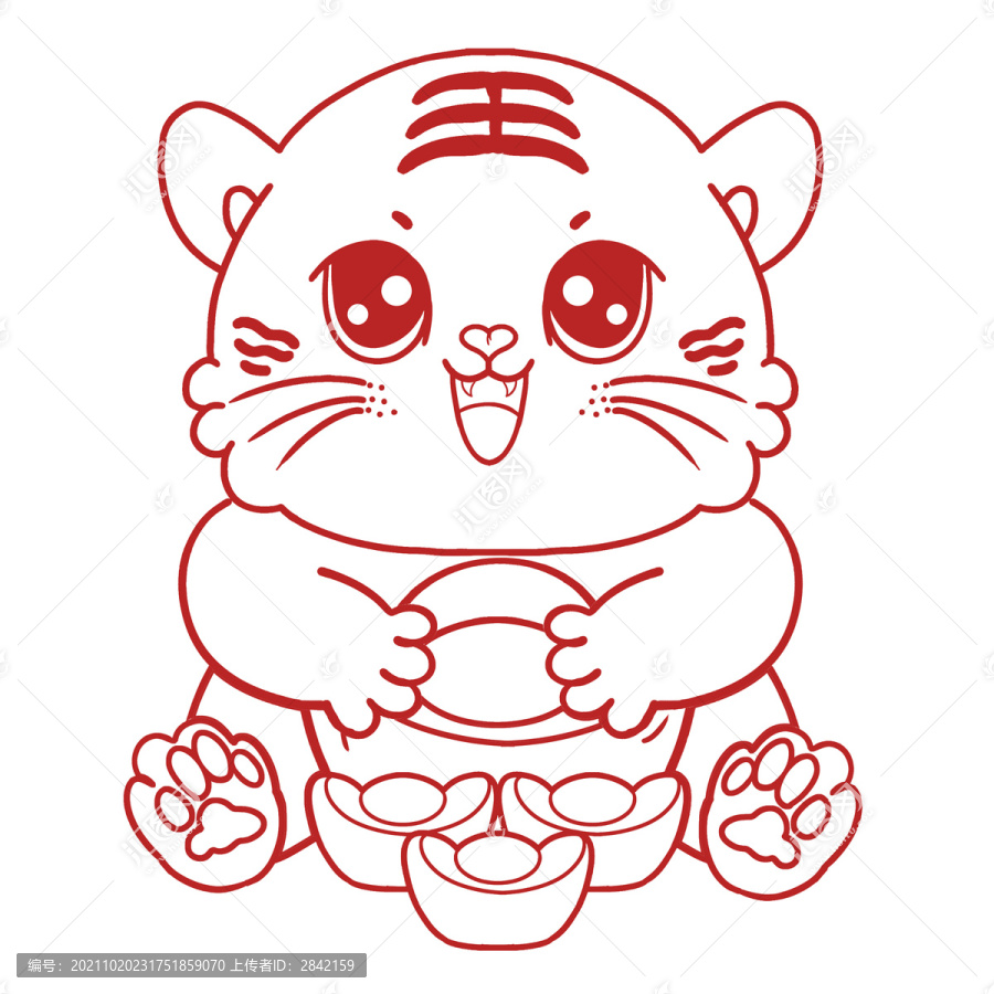 老虎剪紙