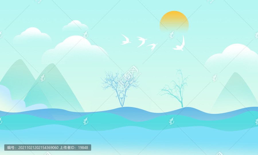 大海背景墻