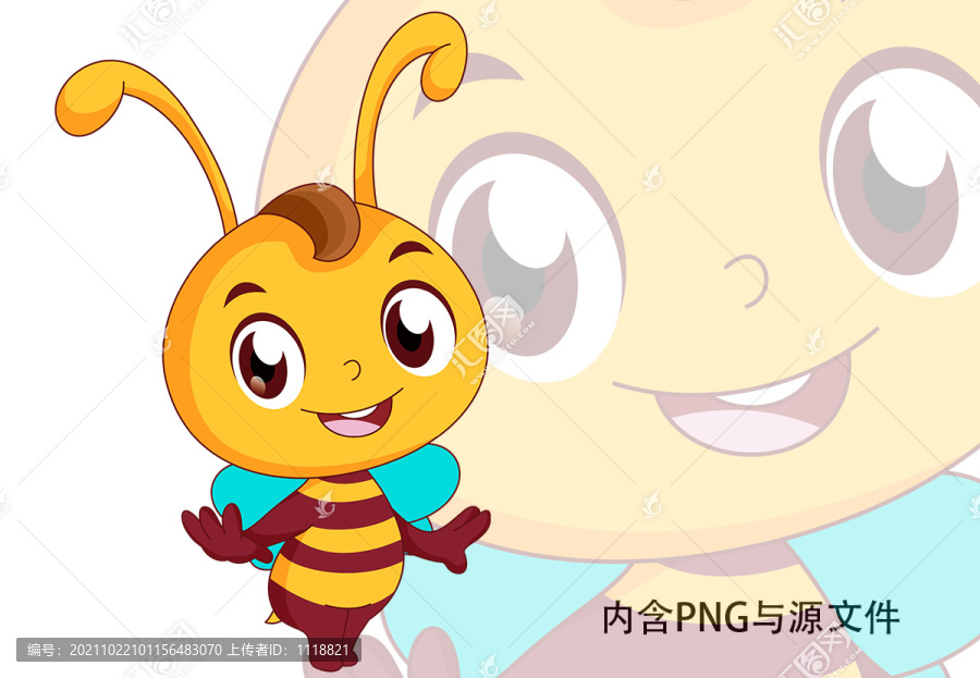 可爱卡通昆虫蜜蜂设计