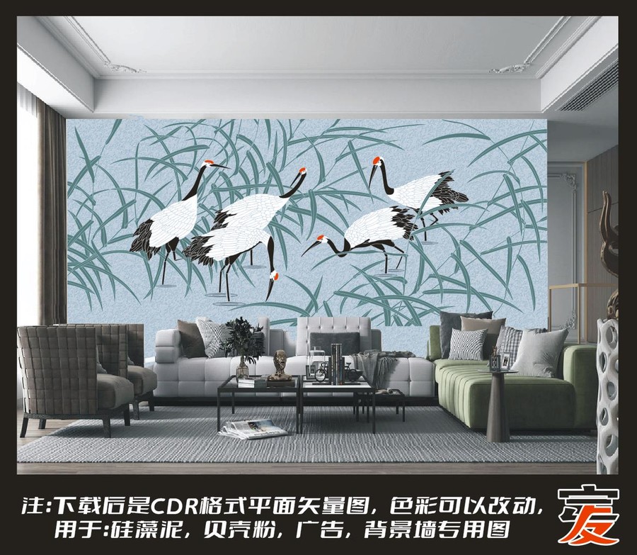 仙鶴背景