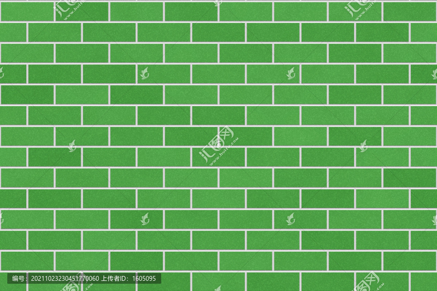 绿色砖墙纹理