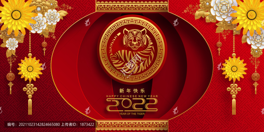 2022虎年祝福素材