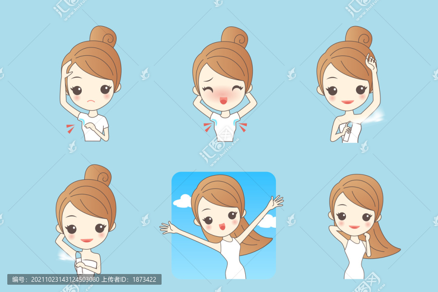 女孩使用止汗噴霧插圖