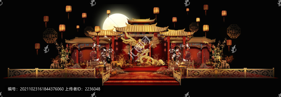 中式婚禮效果圖