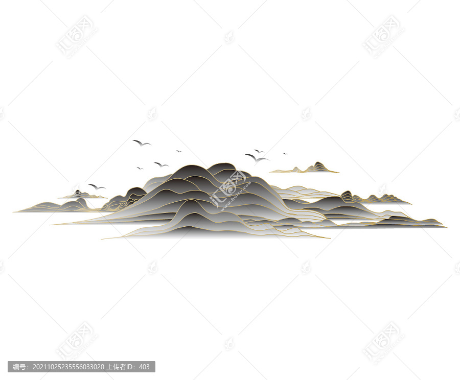 中國風(fēng)山水線條