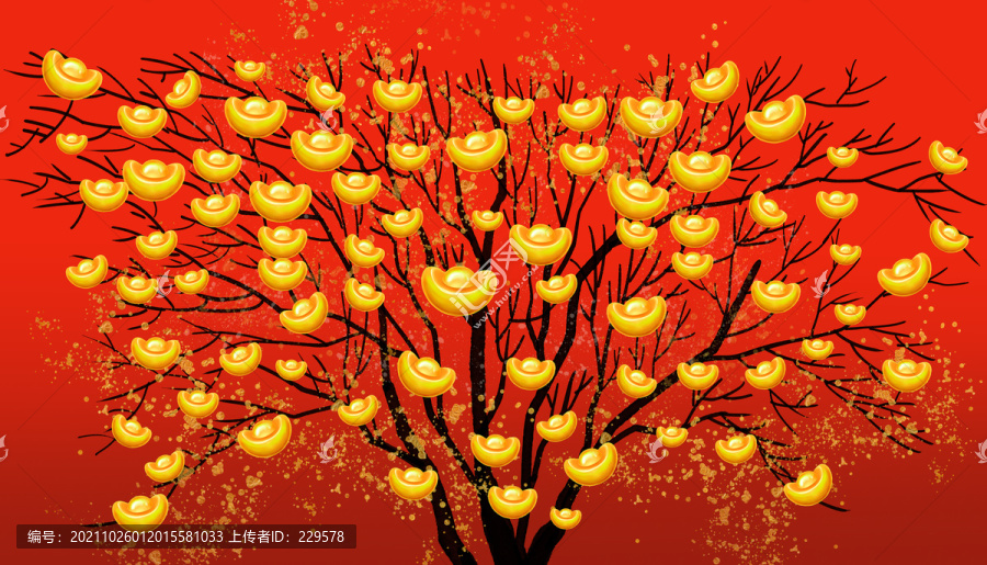 發(fā)財(cái)樹(shù)裝飾畫(huà)
