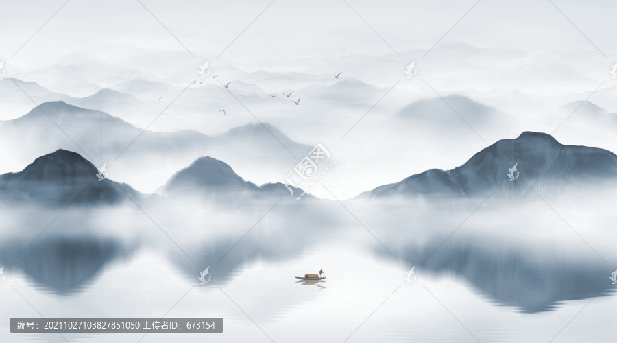 山水背景墻