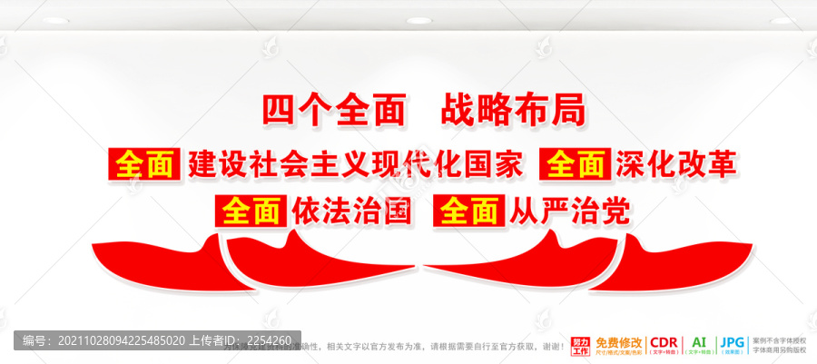 四個(gè)全面戰(zhàn)略布局文化墻