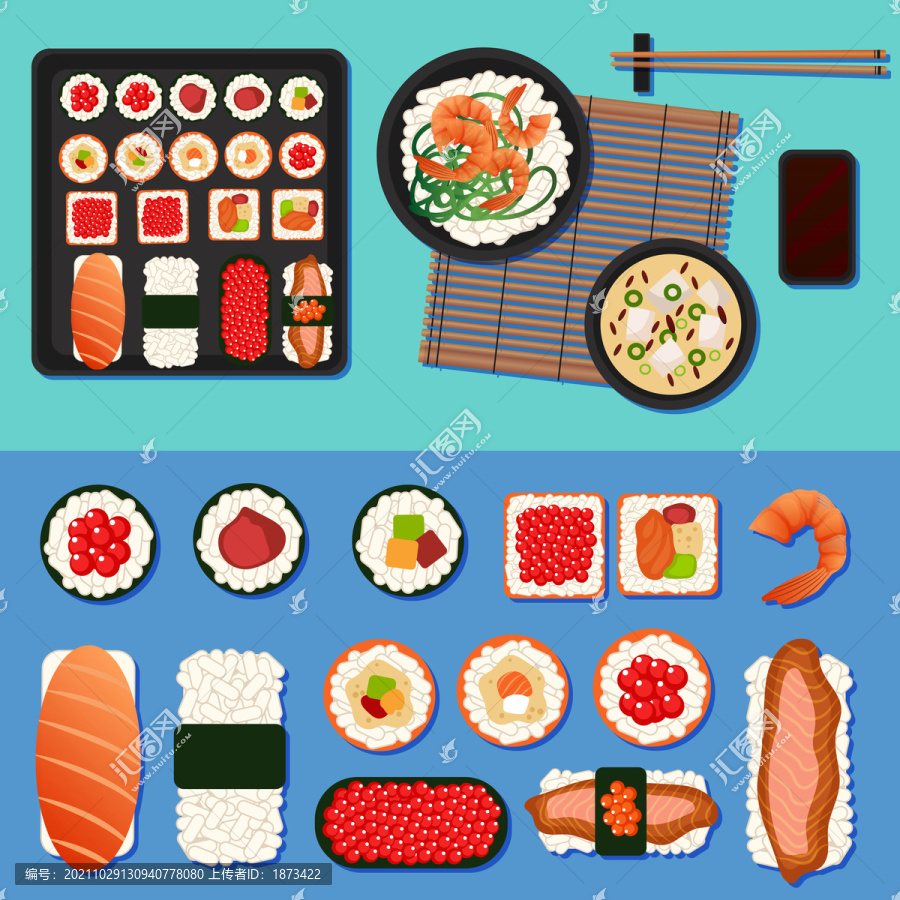 壽司套餐創(chuàng)意背景圖樣