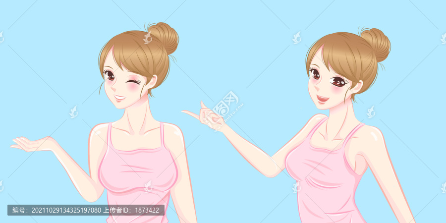 可爱电眼美女头像插图