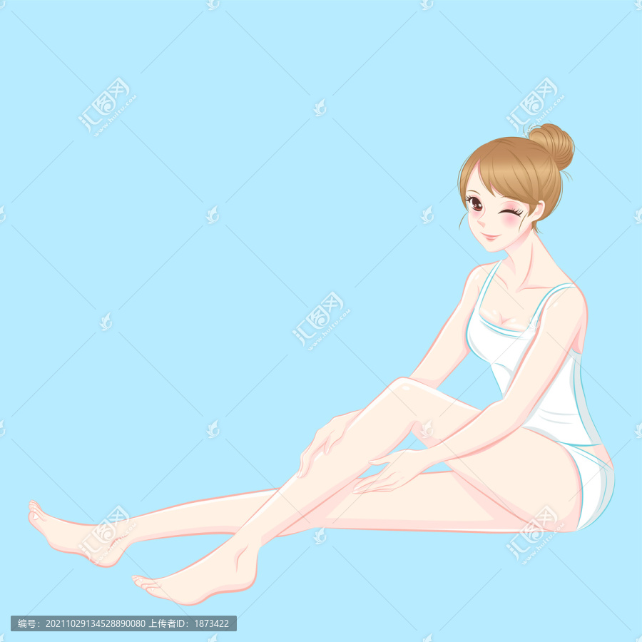 长腿白皙美女插图