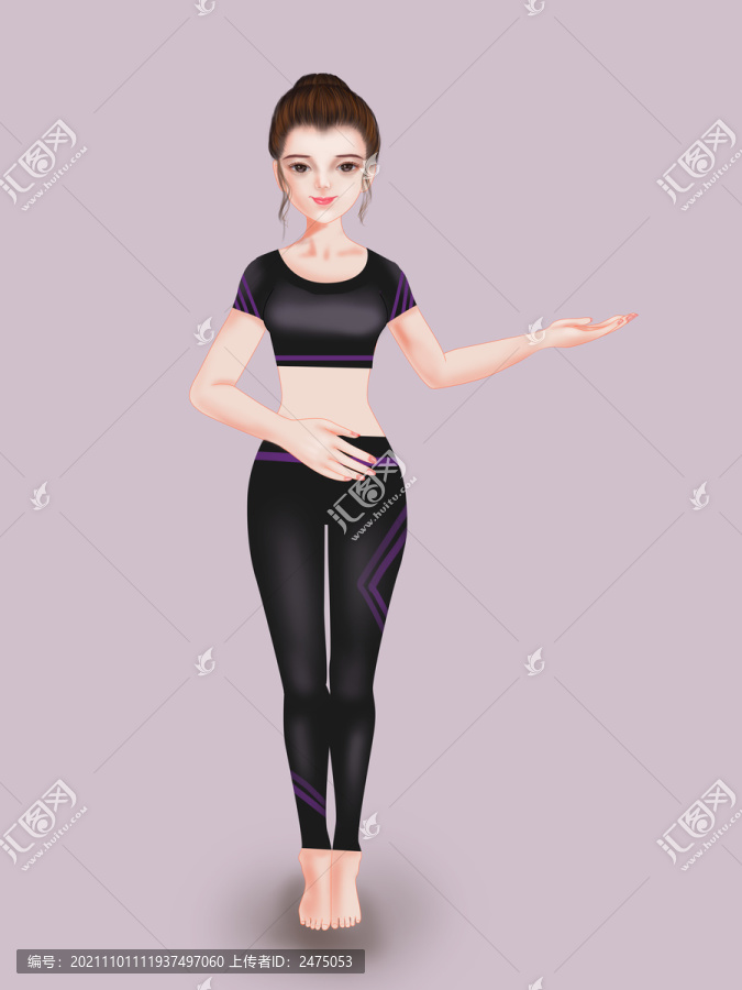 健身美女形象