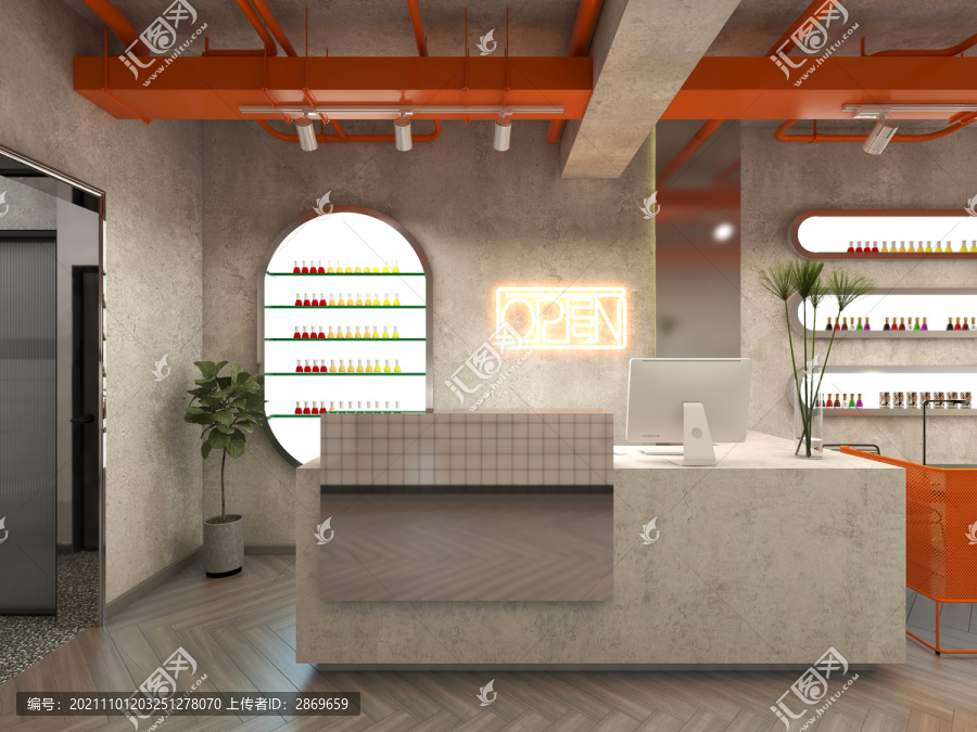 現(xiàn)代美甲店裝飾設(shè)計(jì)效果圖