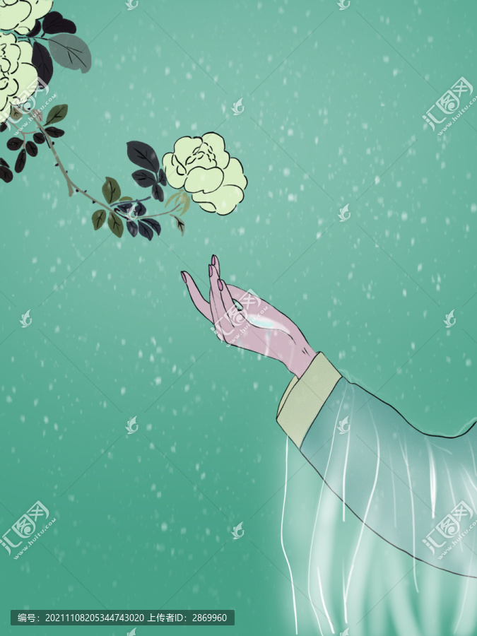 古風(fēng)手繪清新插畫