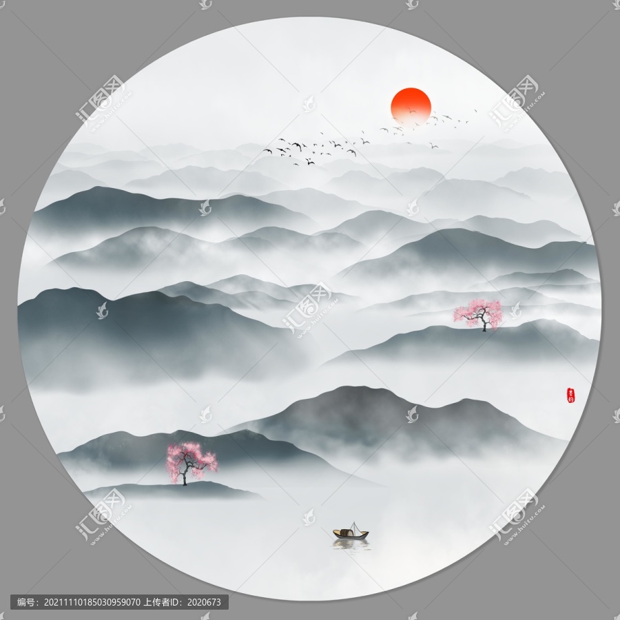 水墨山水畫(huà)