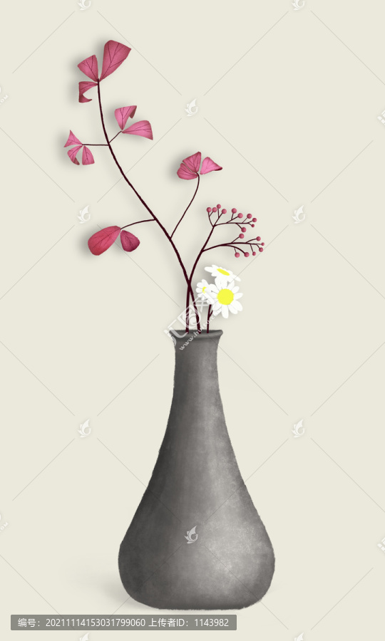 新中式插花掛畫