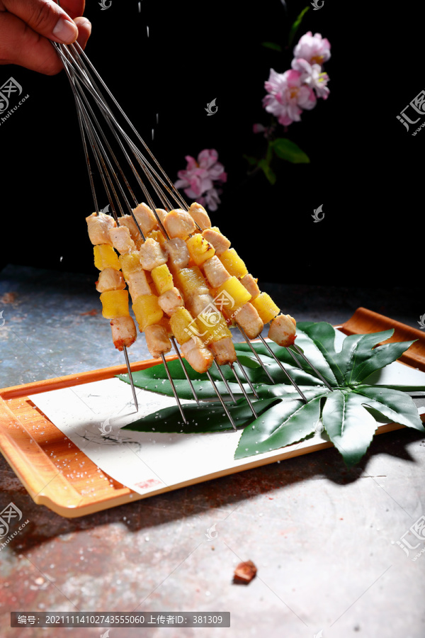 菠萝鸡肉串