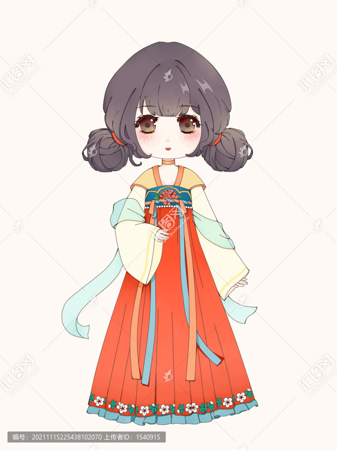 可愛漢服女孩