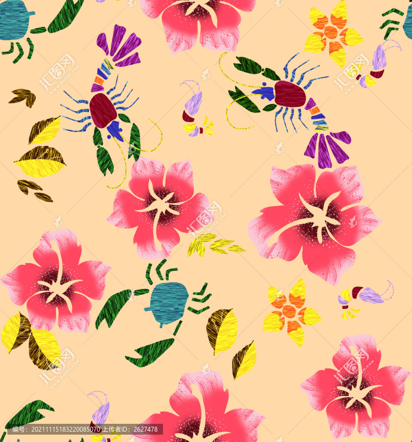 水彩花