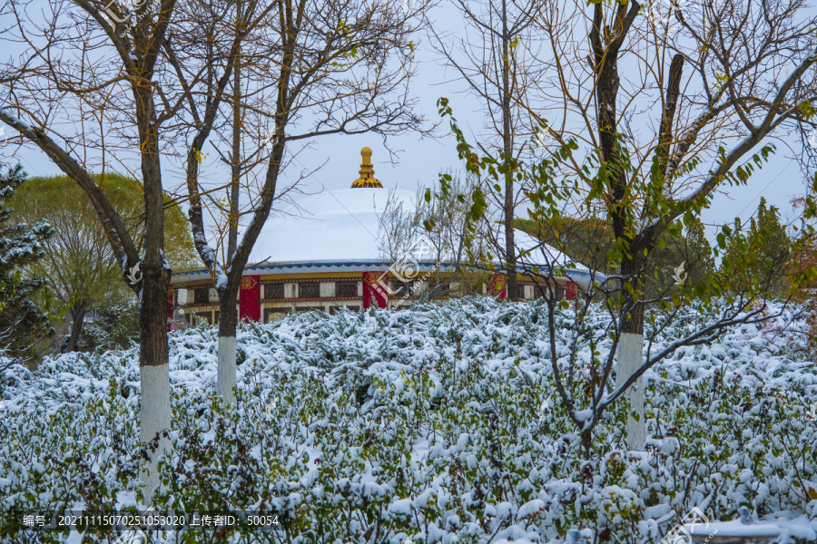 北京园博园鄂尔多斯园雪景