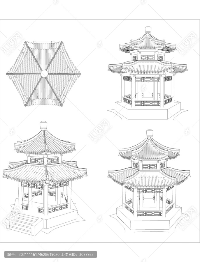 古建园林亭子图库