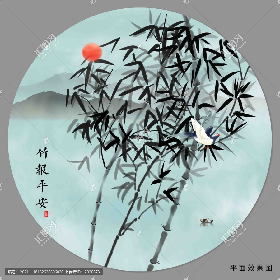 竹子裝飾畫