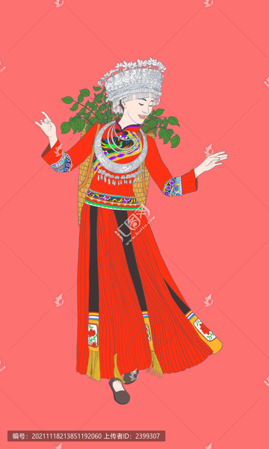 采茶苗族少女
