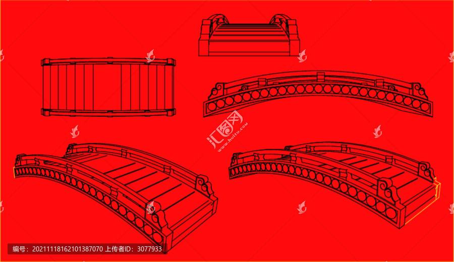 古代街市場(chǎng)景橋梁