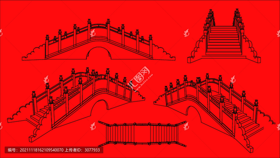 古代單孔斜坡石拱橋