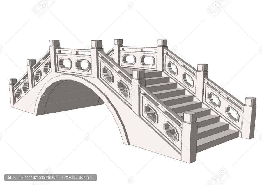 徽派建筑石拱橋