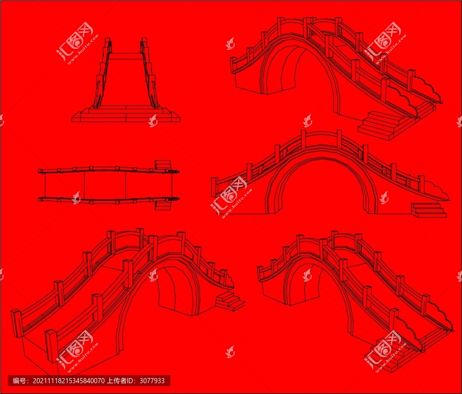 古建园林景观石拱桥