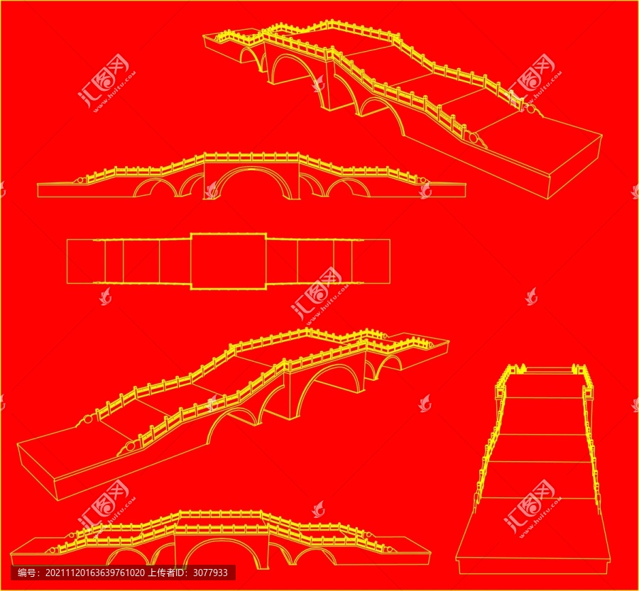 五孔拱桥施工图