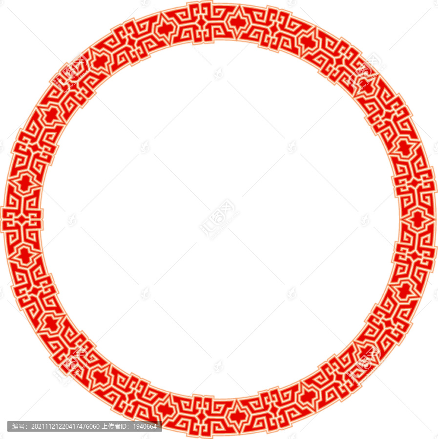 傳統(tǒng)民族花紋邊框矢量