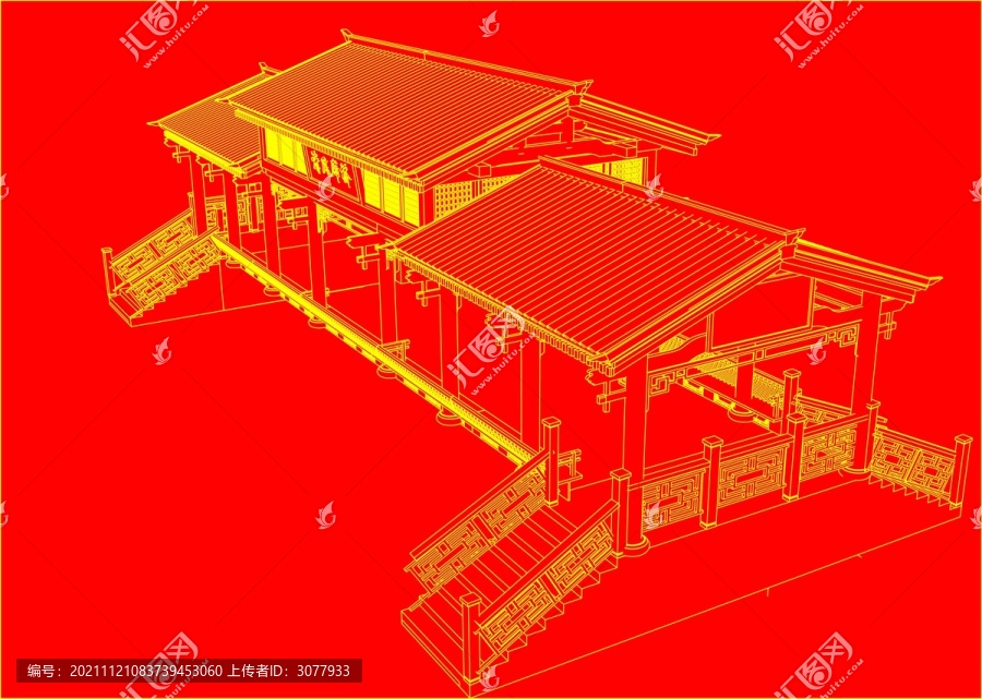 廊桥立面施工图