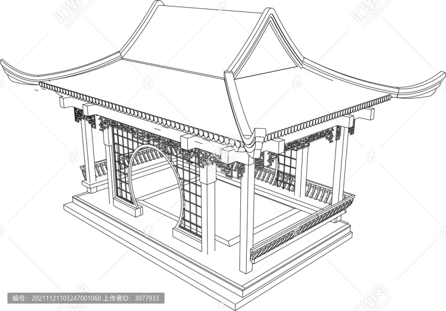 CAD园林庭院设计图库