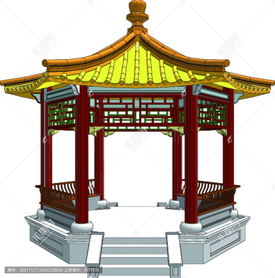 公園亭子免摳圖
