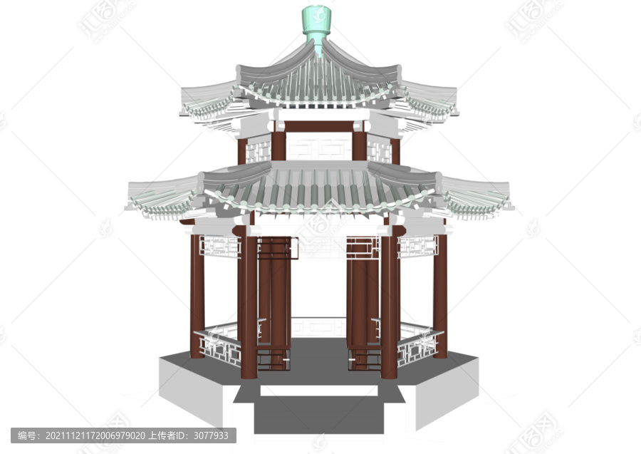 蘇州園林重檐六角亭