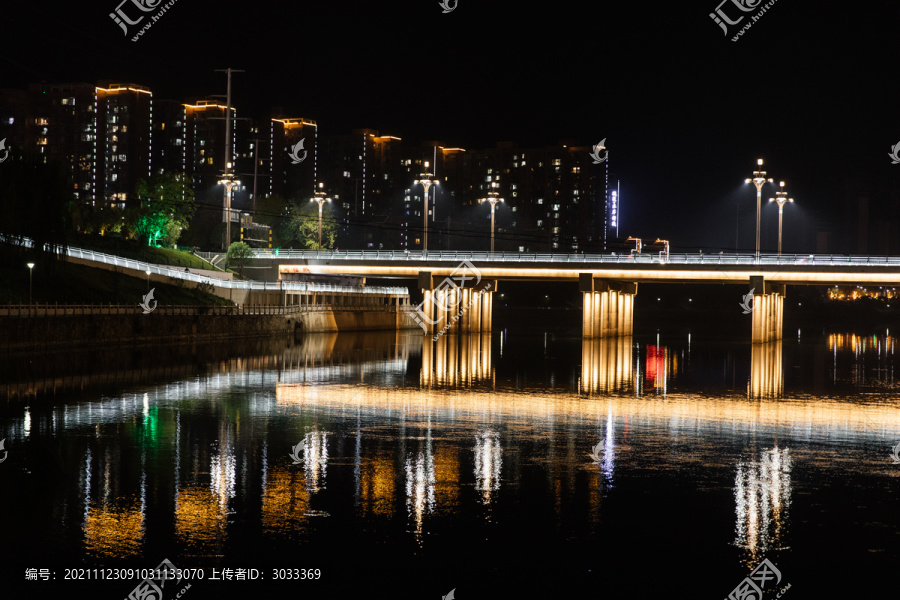 网红桥夜景城市之光