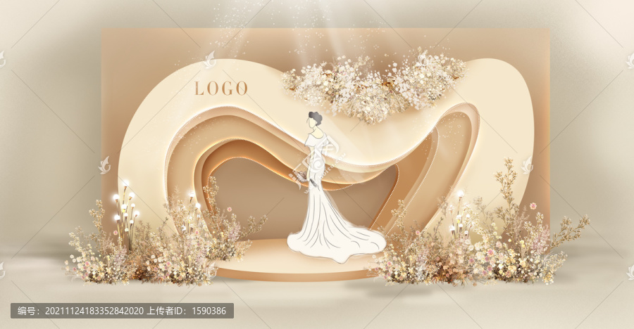 香檳色婚禮效果圖