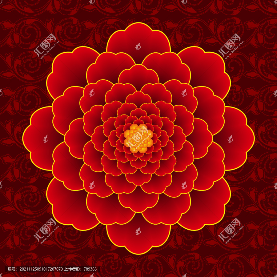 喜慶吉祥牡丹