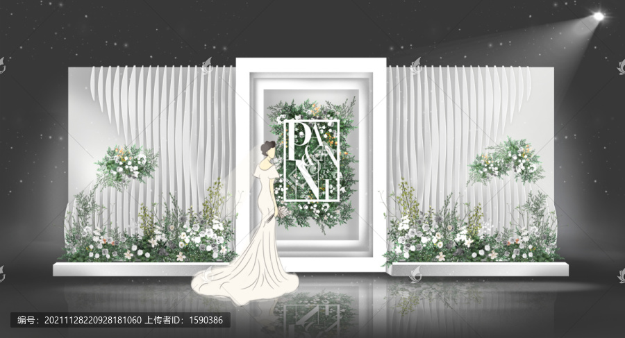 白綠婚禮效果圖