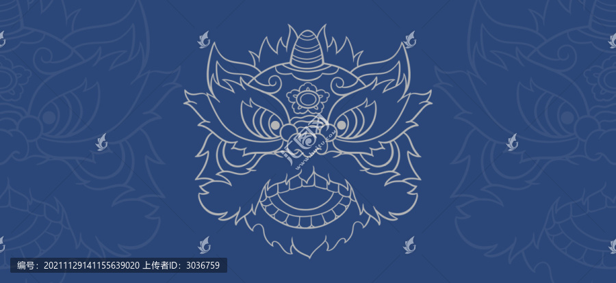 舞獅頭