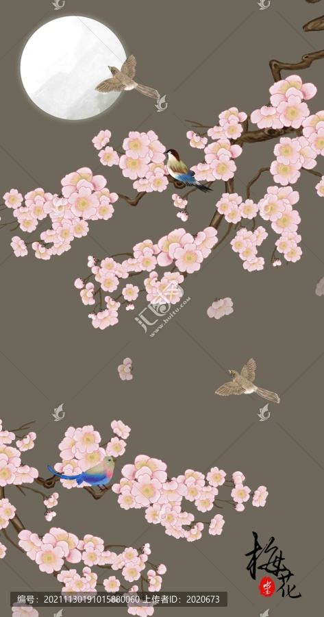 梅花花鳥畫