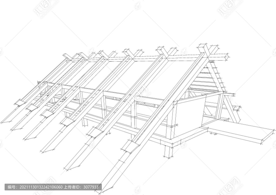 木屋透视图