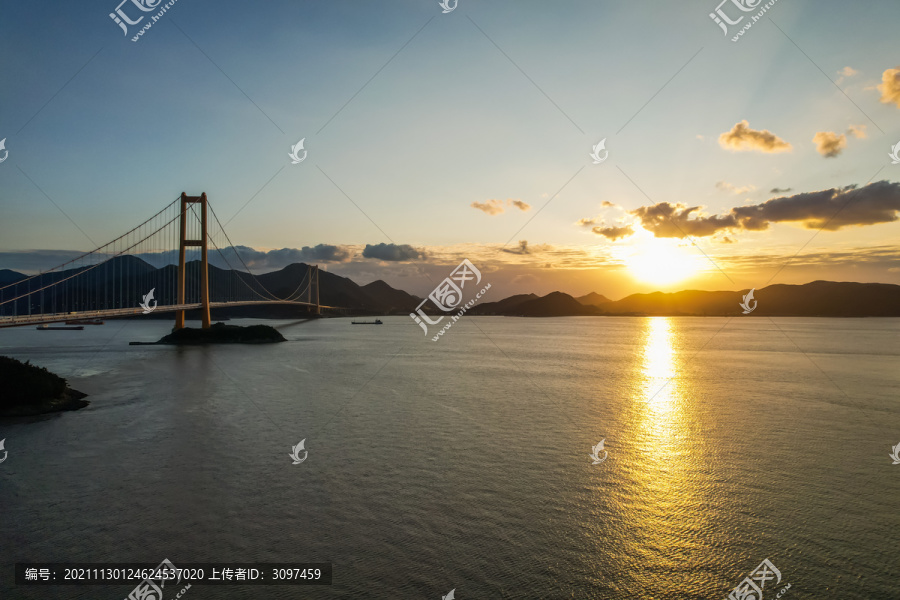 舟山西堠门跨海大桥航拍