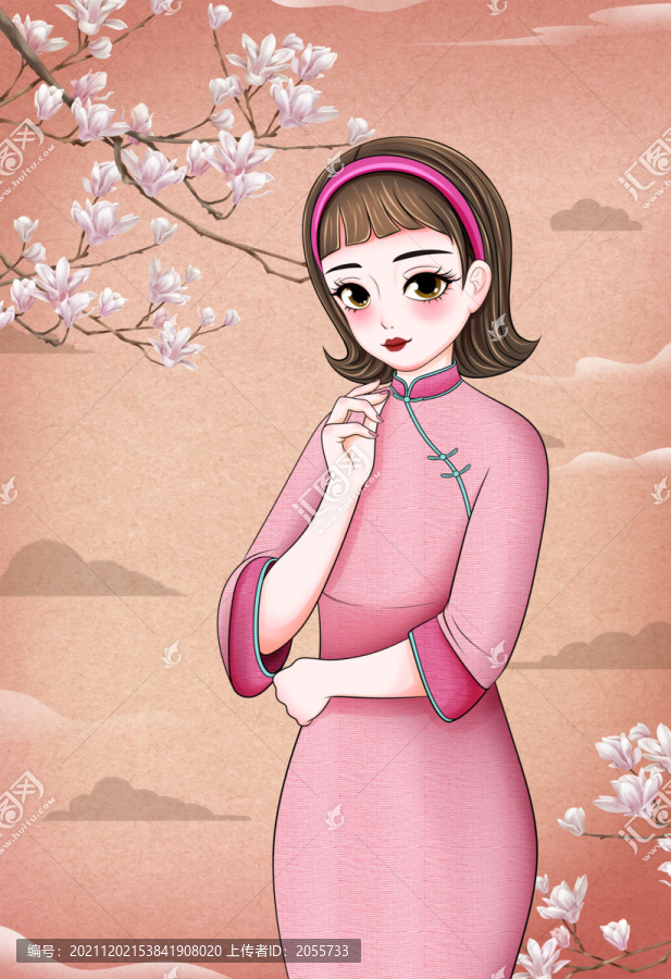 國風旗袍美女